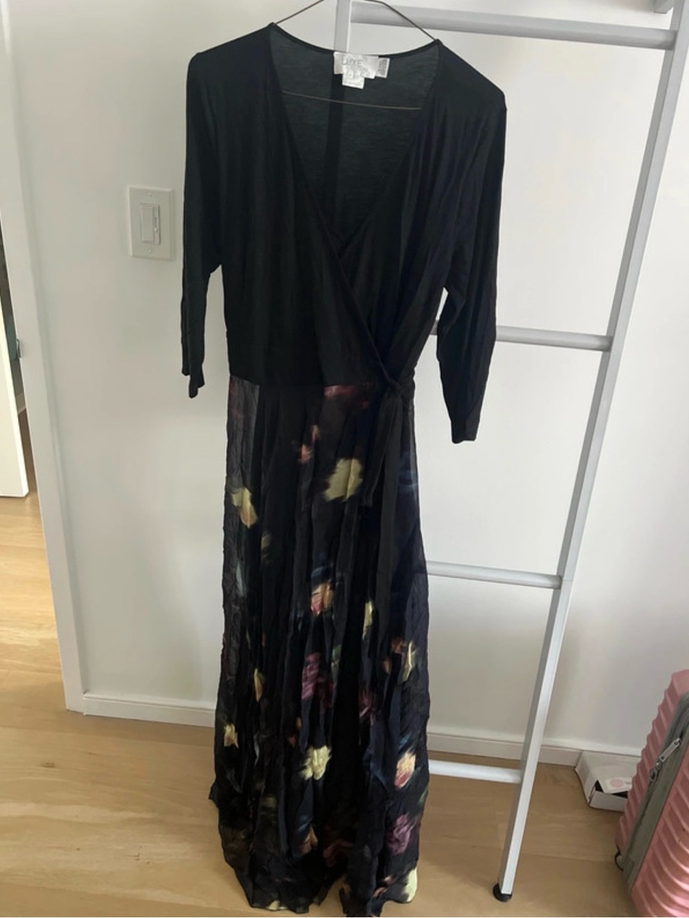 Seraphine Black Floral Wrap Maxi Dress
